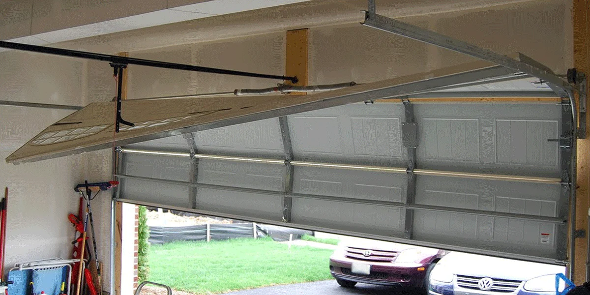 Off-track garage door repair — realignment service in Chicago